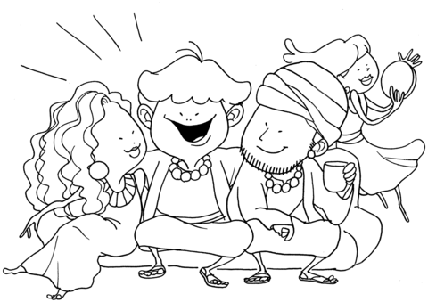 Luke 15 13 Prodigal Son Wasted His Substance With Riotous Living Coloring Page